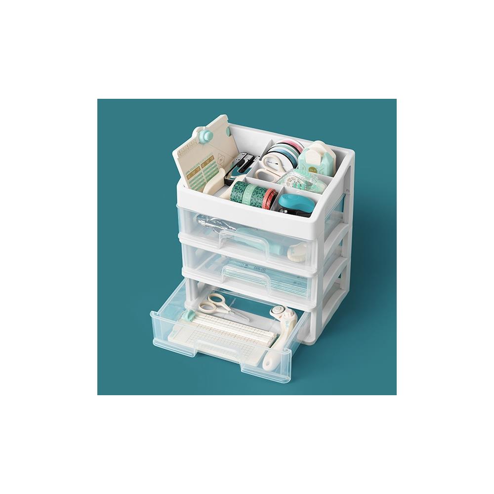 3-Drawer Plastic Storage / Organizador Blanco de 3 Niveles Almacenamiento y Organización We R Memory Keepers