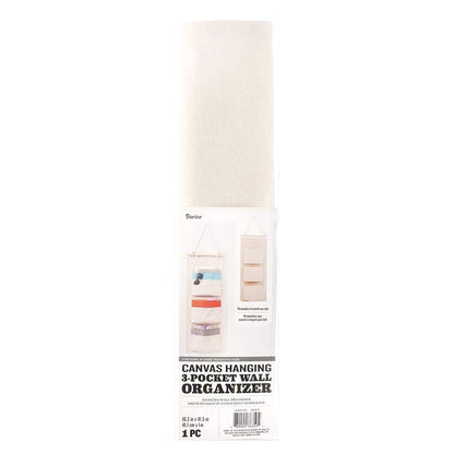 Canvas 3 Pockets Wall Organizer / Organizador de Loneta Almacenamiento y Organización Darice