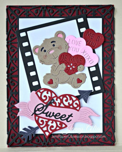 Suaje de Corte de Oso / Be Mine Teddy Bear Descontinuado Cheery Lynn Designs