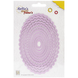 Suaje de Corte  de Ovalos Escalopados / Wavy Oval Descontinuado Nellie&