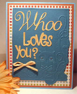 Embossing Folder Owl Flourish / Folder de Grabado Buho en Esquina Descontinuado Cuttlebug