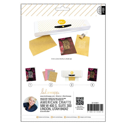 Minc Glitter Sheets Silver / 4 Hojas de Papel Metalizado Brillitos Plata Foil Heidi Swapp