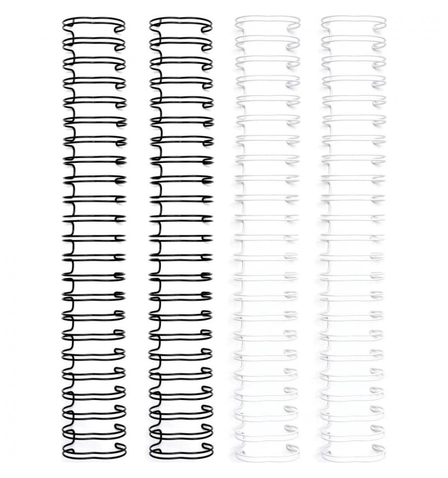 Cinch Wires White & Black 1" / Arillos Blancos y Negros Arillos para Engargolar We R Memory Keepers
