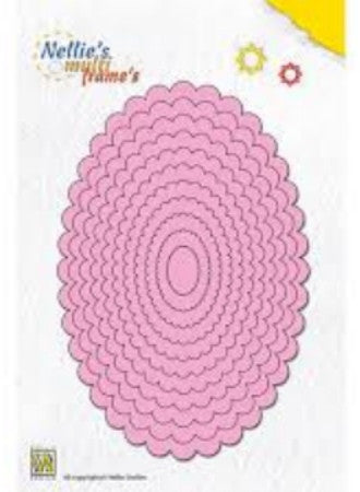 Suaje de Corte  de Ovalos Escalopados / Wavy Oval Descontinuado Nellie&