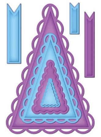 Suaje de Corte de Banderines / Nested Lacey Pennants Descontinuado Spellbinders