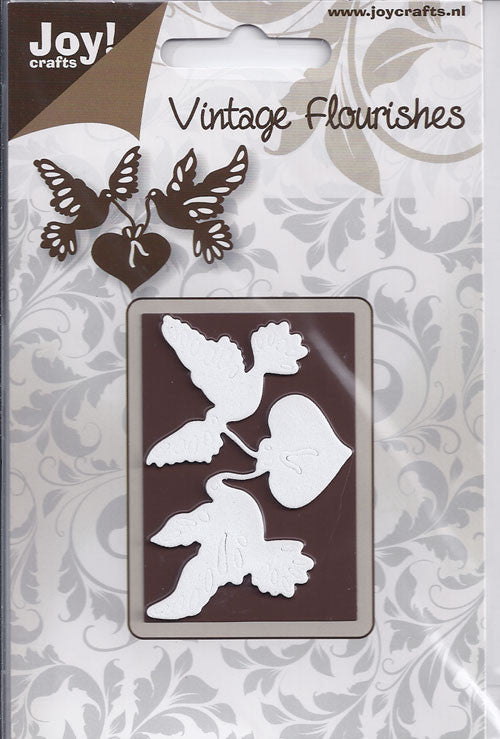 Suaje de corte de palomas y corazon /  Die Doves hearts Descontinuado Joy Crafts