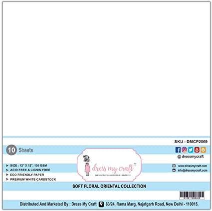 Flower Making Specialty Paper White 120 grs. / Cartulina Oriental Para Flores Acetato y Especializados Dress My Craft