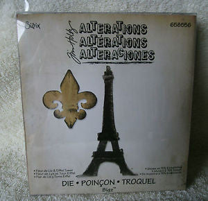 Suaje de Corte Torre Eiffel / Fleur de lis &amp; Eiffel Tower DESCONTINUADO Sizzix
