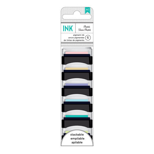 Pastels Mini Pigment Ink / Tintes de Pigmento de Tonos Pasteles Descontinuado American Crafts