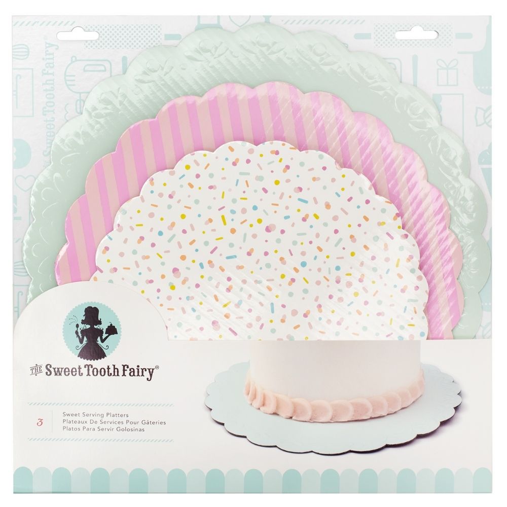 Sweet Serving Platters Multi Colors / Base para Postres Estampada Repostería Sweet Tooth Fairy