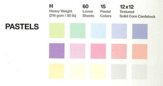 Spring 12" x 12" Papers / Block de Cartulina Texturizada Colores Pastel Descontinuado American Crafts