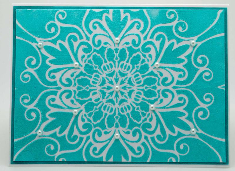 Pattern Heartwood Stencil / Plantilla de Flor de Corazon Descontinuado Memory Box