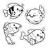 Sellos de Goma Cling Peces / Cute Fish Descontinuado Inkadinkado