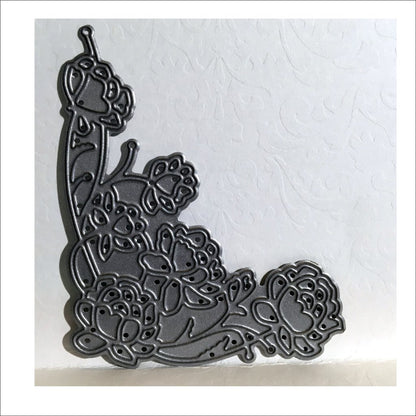 Pennington Rose Corner Die / Suaje de Corte Esquina de Rosas Descontinuado Memory Box