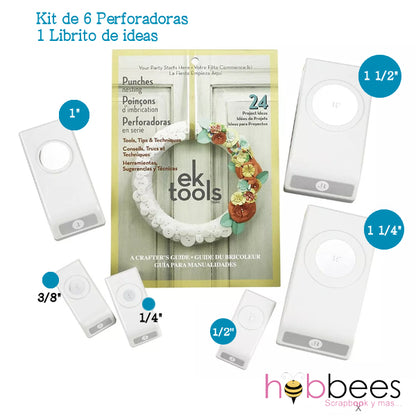 Circles Nesting Punch Kit / Kit de 6 Perforadoras de Círculos Descontinuado Ek Success