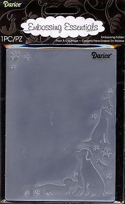 Embossing Dogs and Paws in Corner / Folder de Grabado Perros Descontinuado Darice