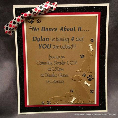 Embossing Dogs and Paws in Corner / Folder de Grabado Perros Descontinuado Darice