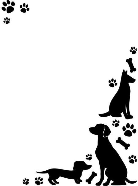 Embossing Dogs and Paws in Corner / Folder de Grabado Perros Descontinuado Darice