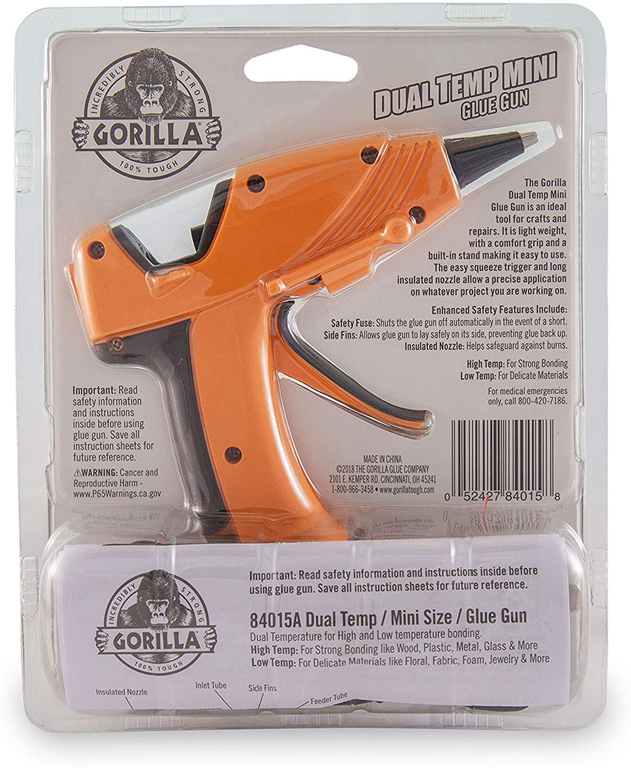 Dual-Temp Mini Glue Gun / Mini Pistola de Silicón de Doble Temperatura Descontinuado The Gorilla Glue