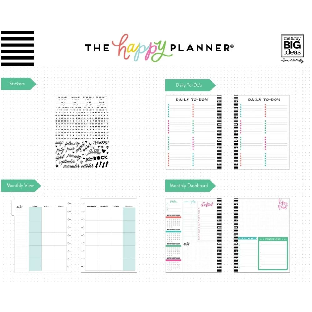 Six Month Extension Pack/ Hojas de Repuesto para Agenda Happy Planner Descontinuado Me &amp; My Big Ideas