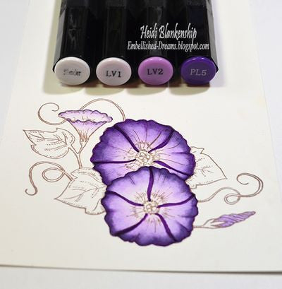 Spectrum Noir Purples 6 pz. / Marcadores con Base de Alcohol Marcadores &amp; Plumones Crafter&