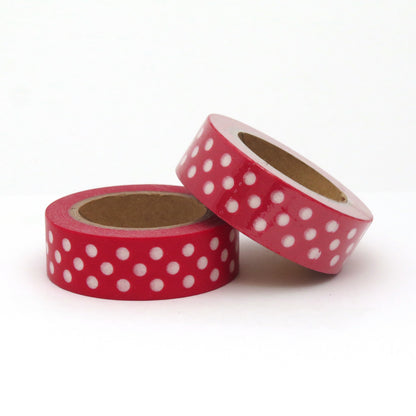Washi Tape Red Polka Dots Spots  / Cinta Adhesiva Puntitos Descontinuado Queen&amp;Co