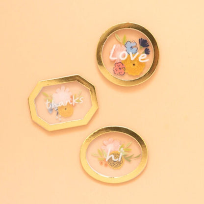 Reaching Out Pressed Flowers Stickers / Estampas Flores 3D Stickers American Crafts