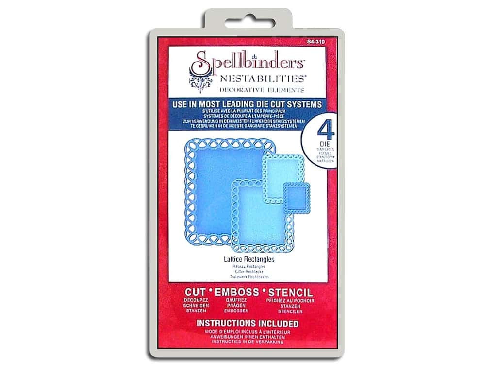 Suajes de Corte de Rectangulos con Encaje / Lattice Rectangles Dies DESCONTINUADO Spellbinders