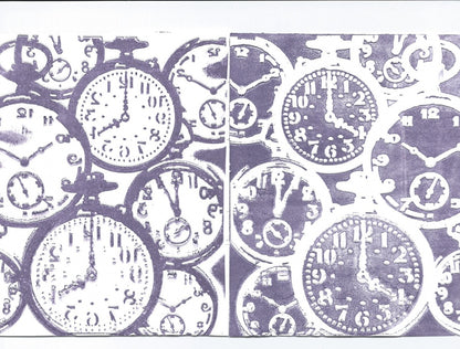 Embossing Assorted Clocks / Folder de Grabado Relojes Descontinuado Darice
