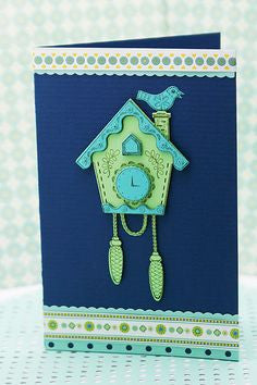 Suaje de corte de  reloj de pajaro / Cuckoo Clock Descontinuado Spellbinders