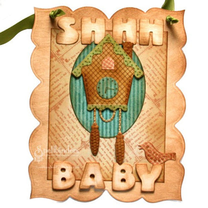 Suaje de corte de  reloj de pajaro / Cuckoo Clock Descontinuado Spellbinders