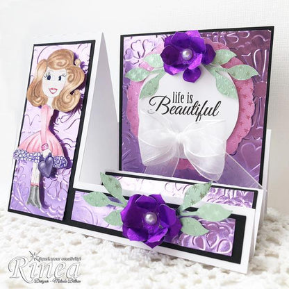 Princess Foiled Papers 6&quot;x12&quot; / 12 Hojas de Papel Tipo Alumino Doble Cara Princesas Papel Rinea
