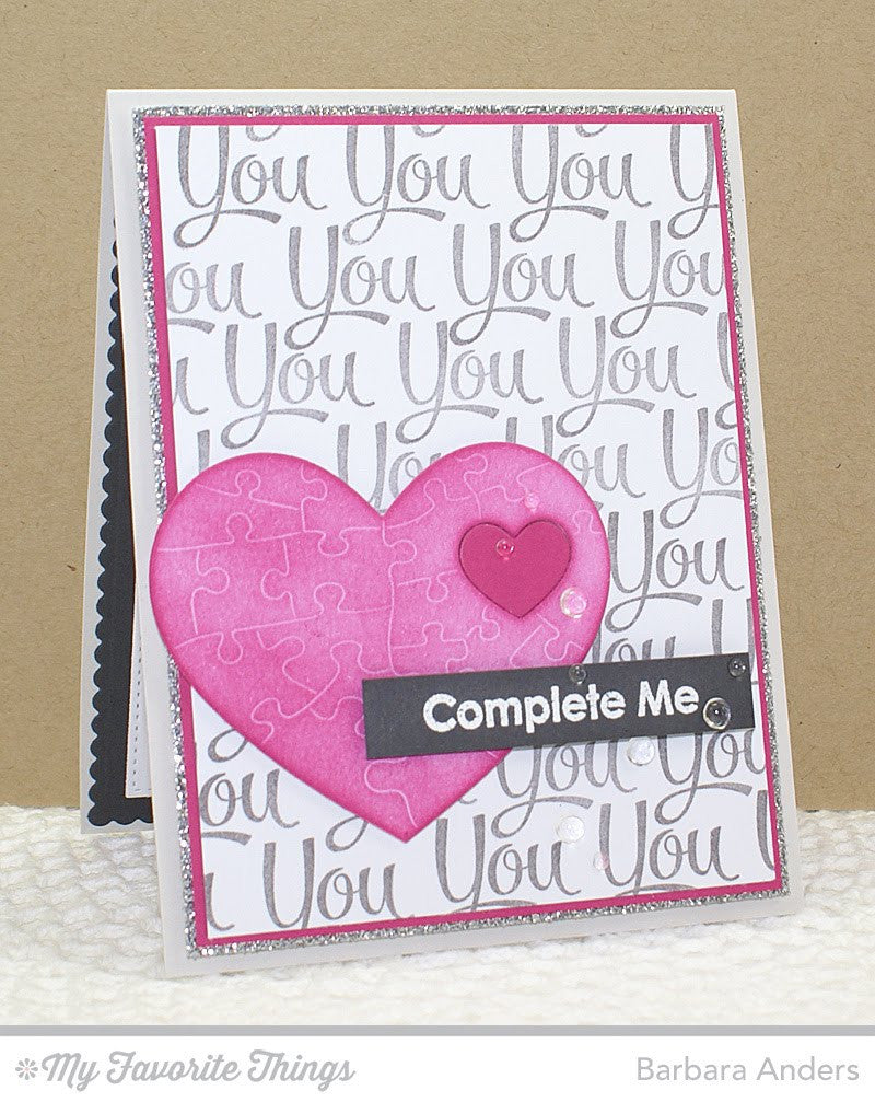 Suaje de Corazon con Rompecabeza Grabado / Heart Puzzle Descontinuado Die Namics
