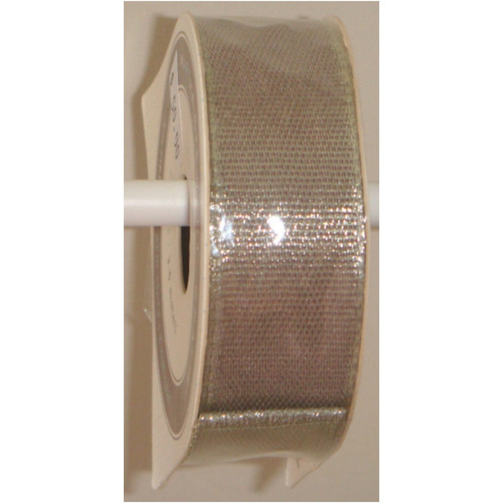 Metallic Weave Ribbon Beige / Listón Metálico