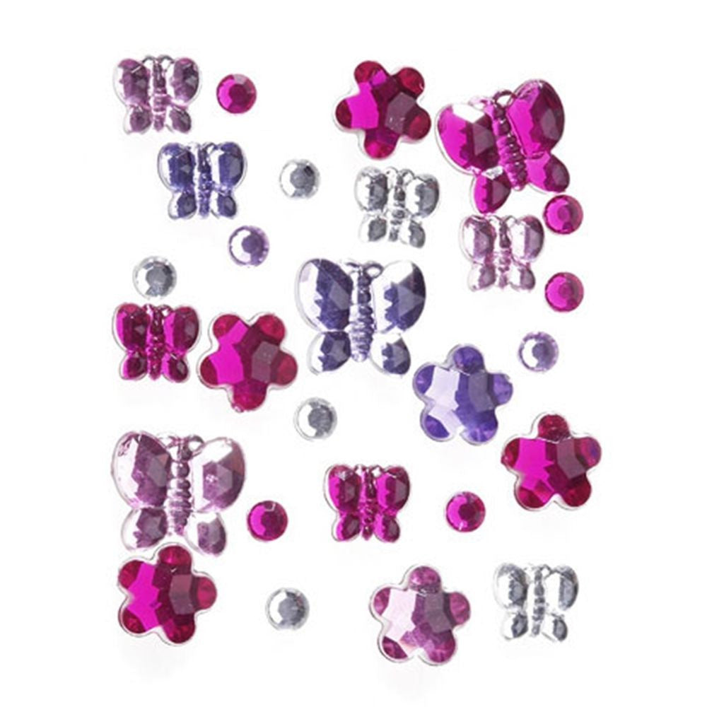 Crystal Finishing Accents / Cuentas de Mariposas y Flores con Pegamento Descontinuado Darice