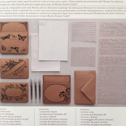 Calligraphy Hand Lettering Kit / Set de Caligrafía Caligrafía Martha Stewart