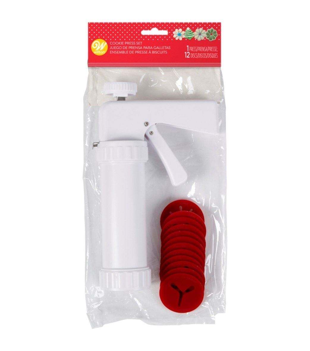 Cookie Press W/12 Designs Christmas / Prensa de Galletas Navideñas Descontinuado Wilton