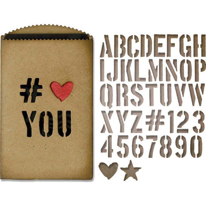 Tim Holtz Letters Die Set / Suajes de Letras Descontinuado Sizzix