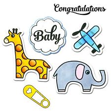 Framelits Dies W/Clear Stamps 6 Pkg Baby / Suajes y Sellos de Bebé Descontinuado Sizzix