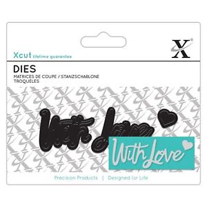Mini Decorative Die With Love / Suaje Frase With Love Descontinuado XCut