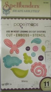 Whimsy Dies and Emboss / Suaje y Realce Botones, Flores y Mariposas Descontinuado Spellbinders