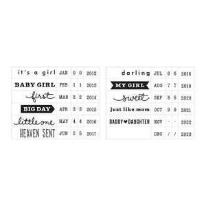 Special Delivery Girl Roller Date Stamp / Sello Fechador Frases de Niña Descontinuado Project Life