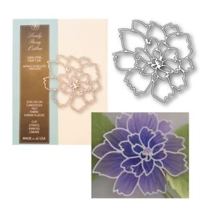 Lovely Peony Outline Die / Suaje de Hermosa Flor Poenia Descontinuado Memory Box