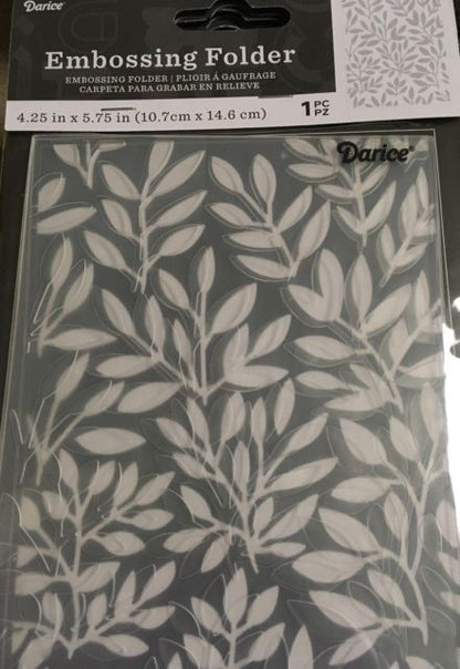 Embossing Folder Vine Background / Folder de Grabado Hojas Descontinuado Darice