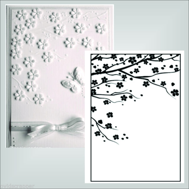 Cherry Blossom Embossing Folder / Folder de Grabado Flor Cerezo Descontinuado Nellie Snellen