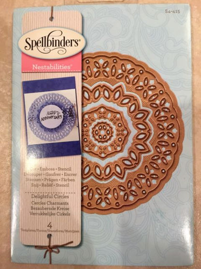 Nestabilities Decorative Elements Dies Delightful Circles / Suajes de Corte y Realce Circulos Descontinuado Spellbinders