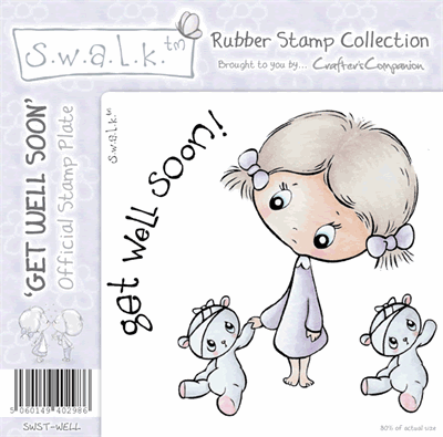 Get Well Soon Rubber Stamp Collection / Sellos de Goma Mejórate Pronto Descontinuado Crafter&