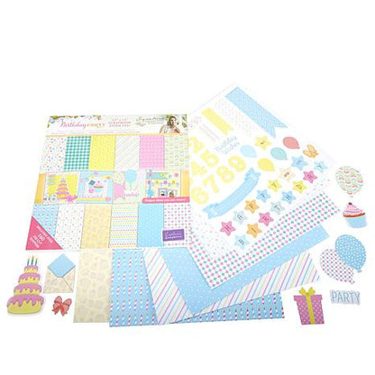 Birthday Party Paper Pad 12" X 12" / Block de Papel Cumpleaños Descontinuado Crafter&