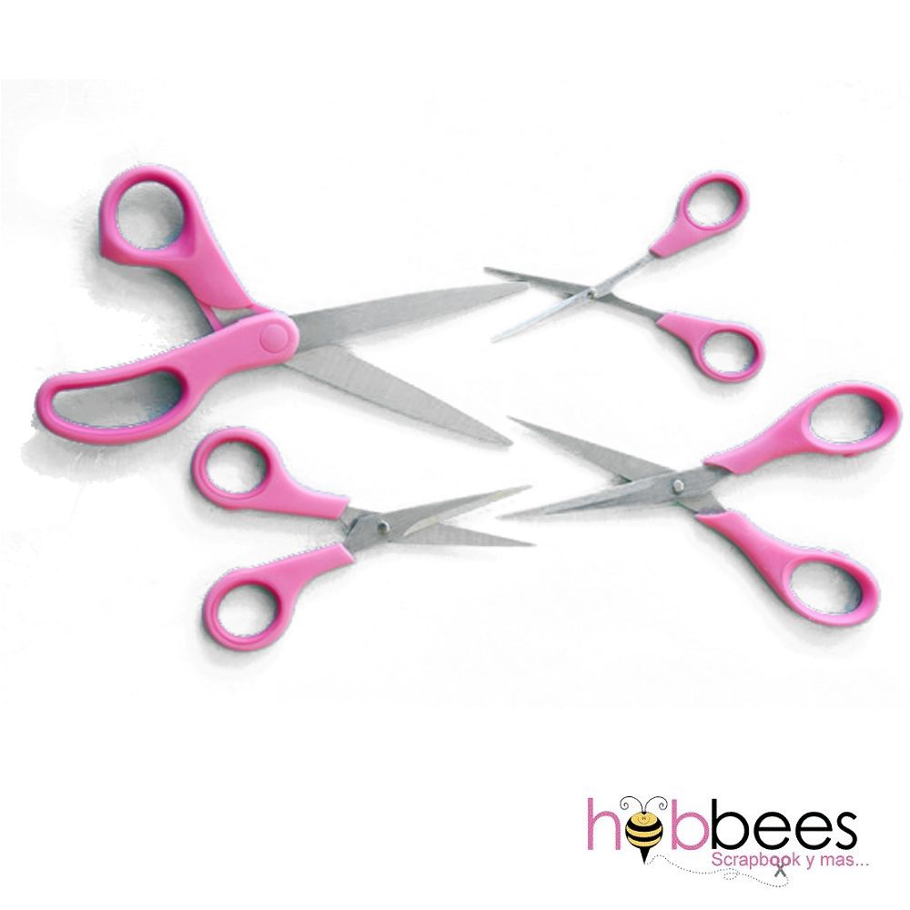 Cutup Scissors 4 Pkg / Set de 4 Tijeras Rosas Herramientas American Crafts