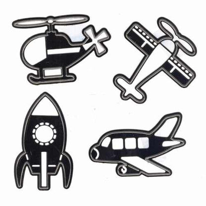 Suaje De Corte de Aviones, Helicóptero y Cohete / Planes, Helicopter &amp; Rocket Descontinuado Joy Crafts